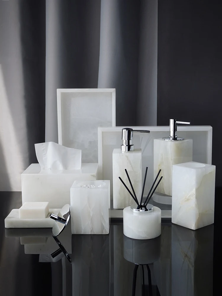 White Onyx Natural Marble Bath - Reed Diffuser Set 评论和价格