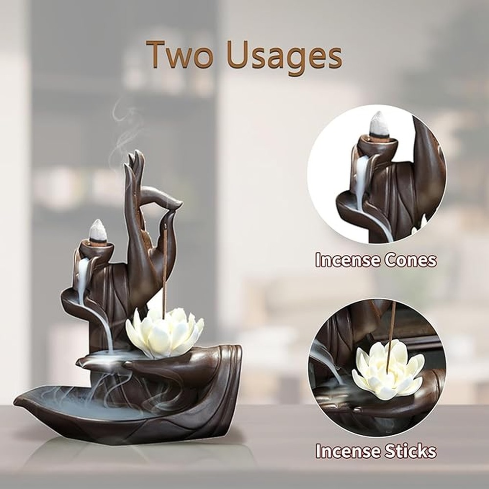 Waterfall Incense Burner Cone  - Home Fragrance Vanilla 评论和价格