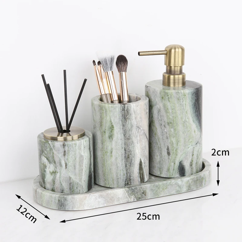Emerald Green Natural Marble B - Reed Diffuser Set 评论和价格