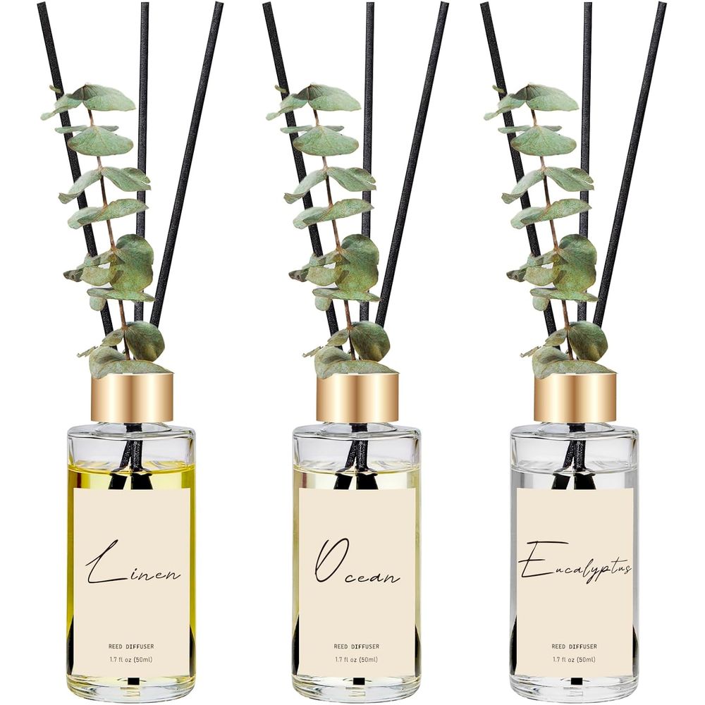 Set of 3 Eucalyptus, Linen & O - Home Fragrance Eucalyptus 评论和价格