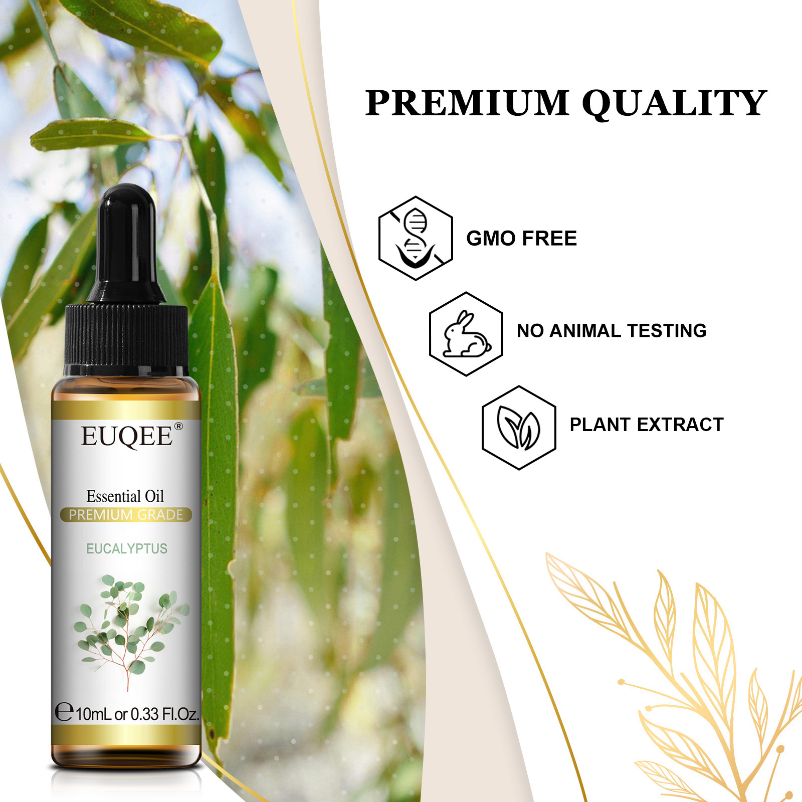 EUQEE 10ML Natural Essential O - Home Fragrance Eucalyptus 评论和价格