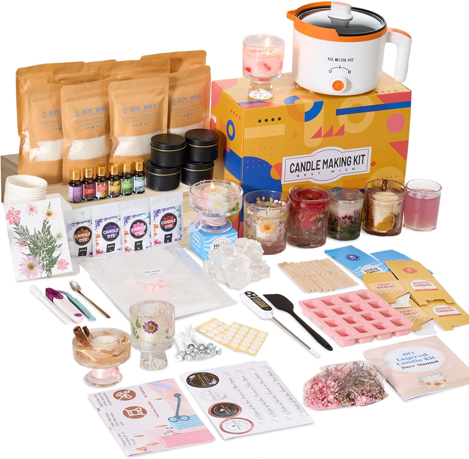 2-in-1 Soy & Jelly Wax DIY Can - Home Fragrance Candles 评论和价格