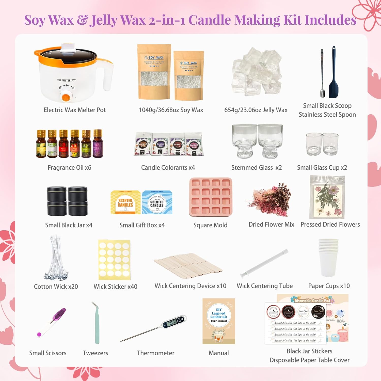 2-in-1 Soy & Jelly Wax DIY Can - Home Fragrance Candles 评论和价格