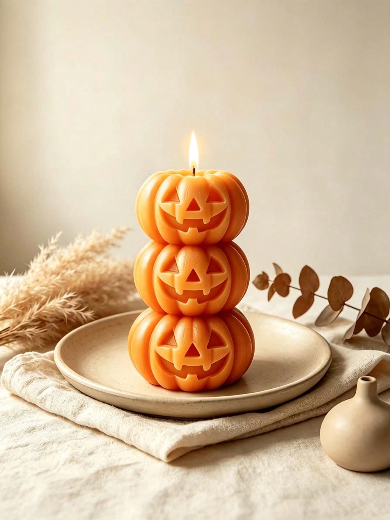 1pc Halloween 3-Layer Pumpkin  - Home Fragrance Candles 评论和价格