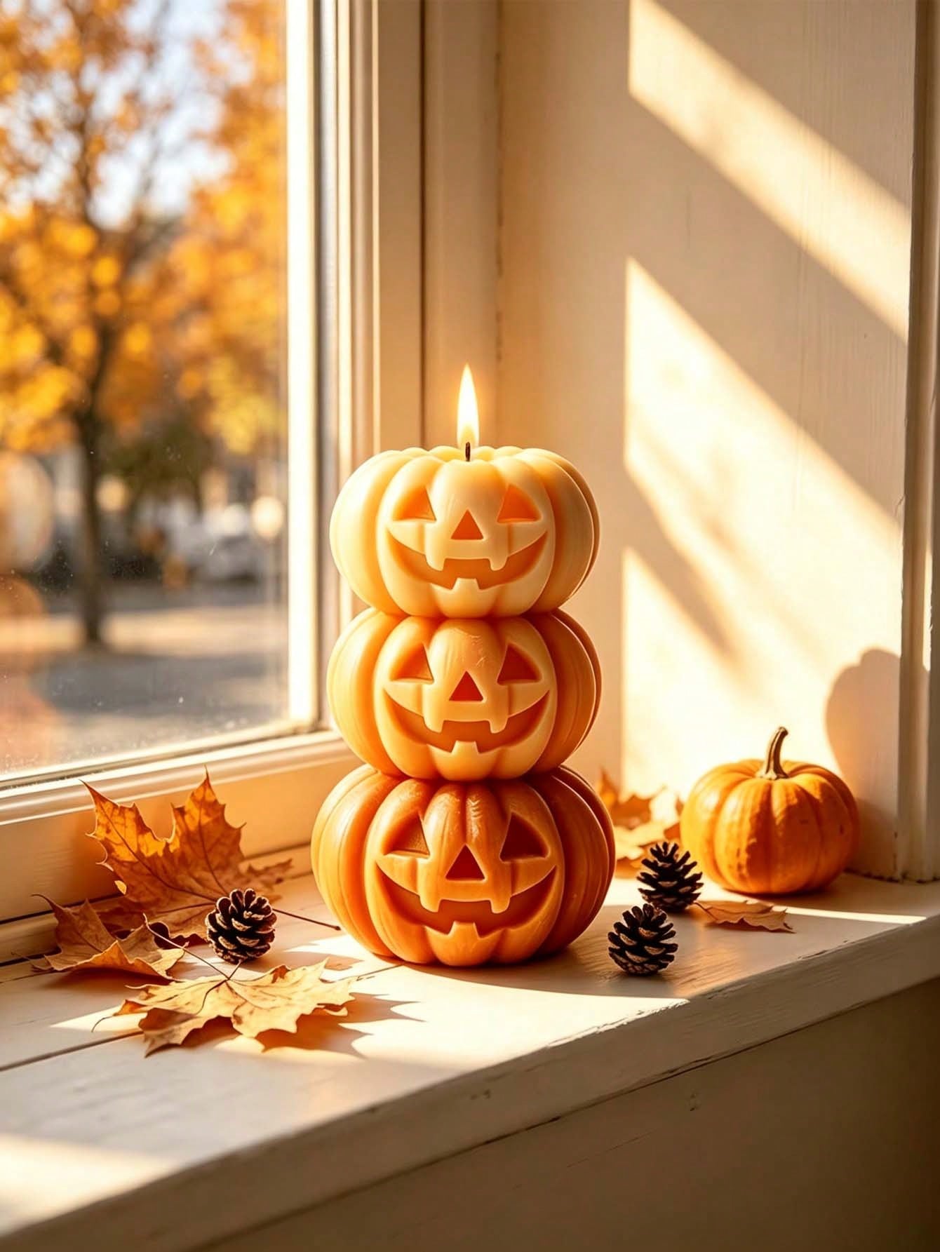 1pc Halloween 3-Layer Pumpkin  - Home Fragrance Candles 评论和价格