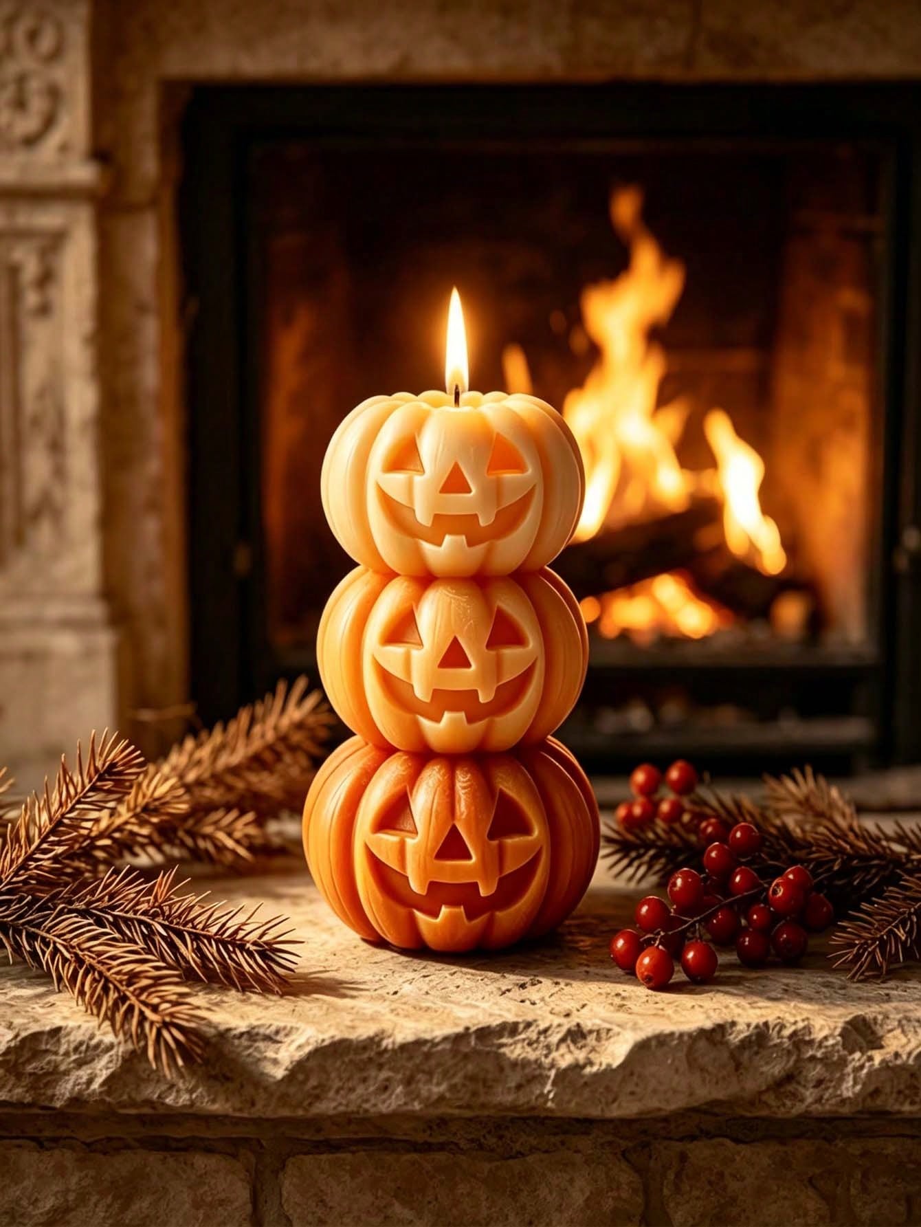 1pc Halloween 3-Layer Pumpkin  - Home Fragrance Candles 评论和价格