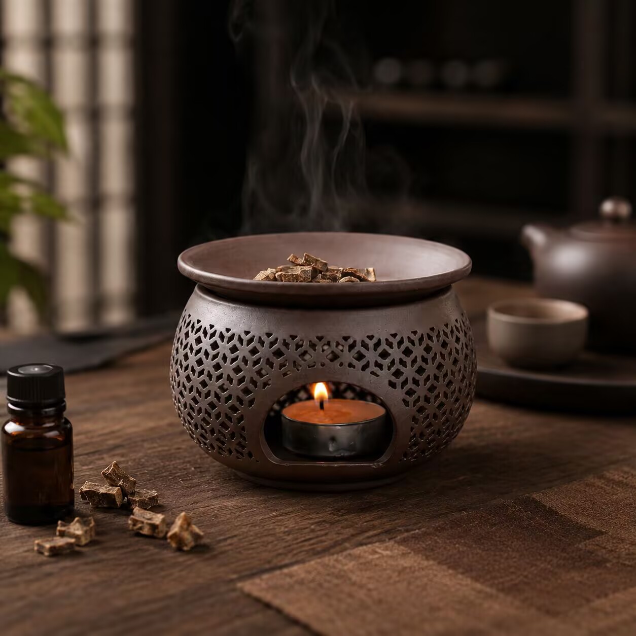 Ceramic Carved Incense Burner  - Home Fragrance Candles 评论和价格
