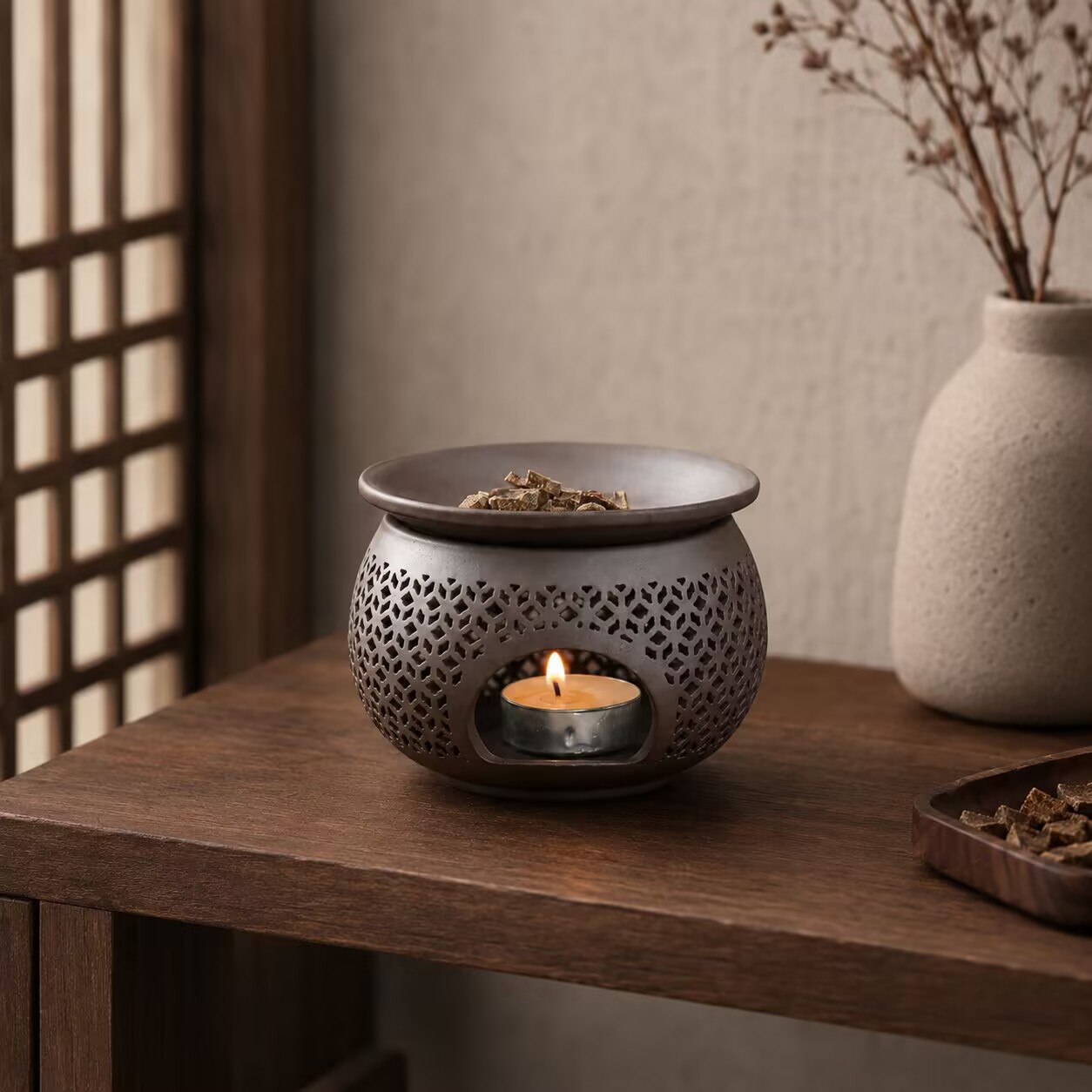 Ceramic Carved Incense Burner  - Home Fragrance Candles 评论和价格